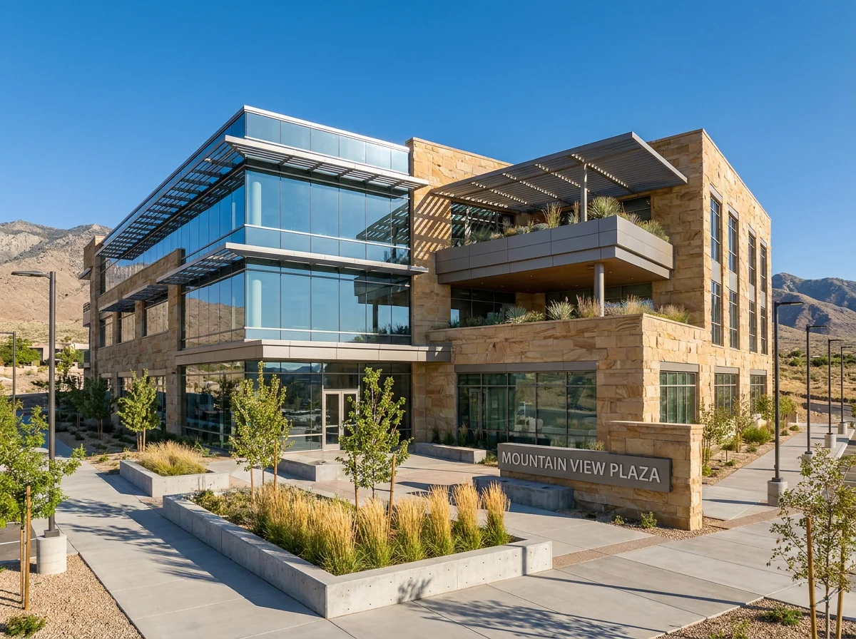 Tenant-improvement office buildout with glass partition walls